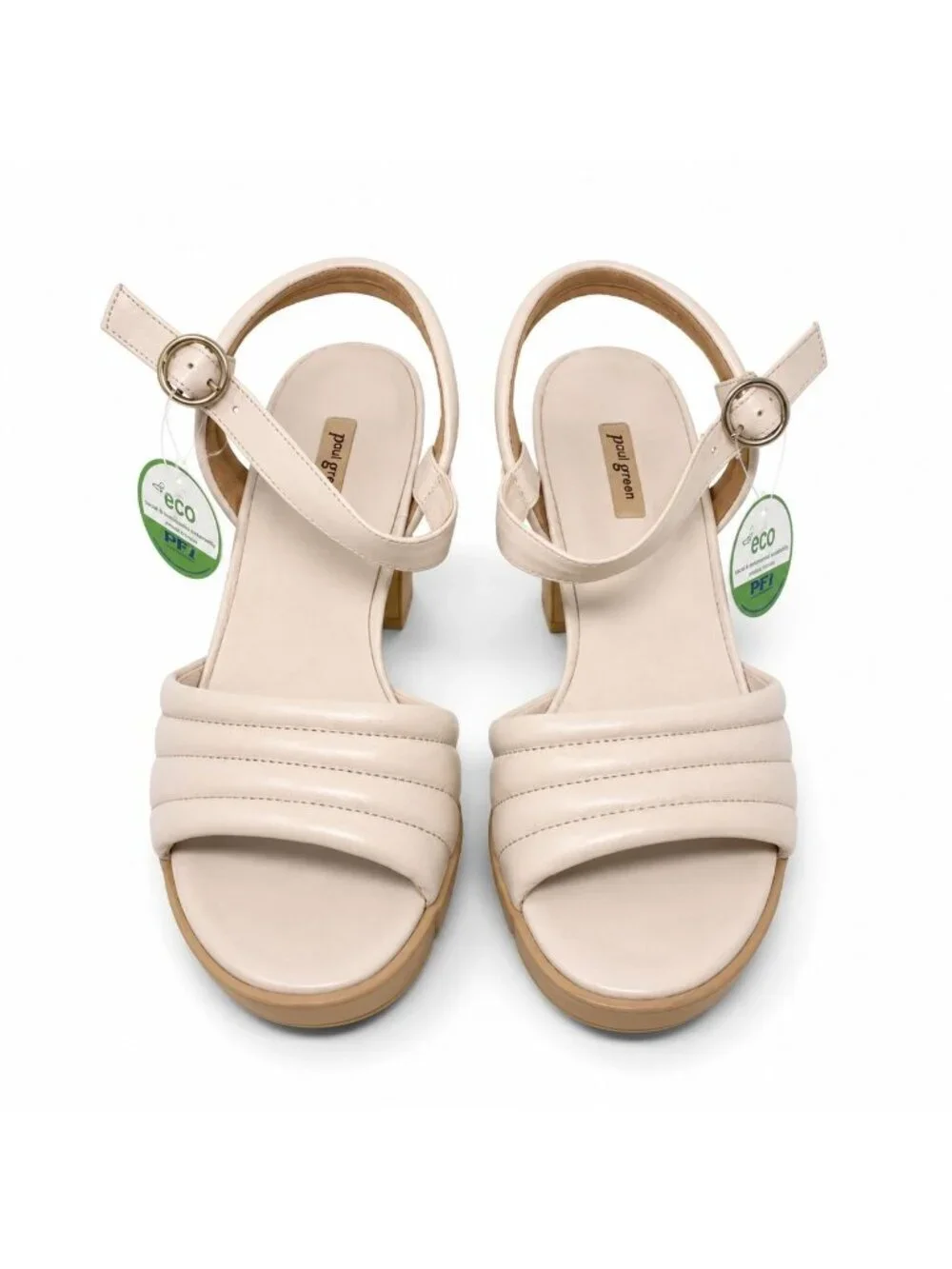 Paul Green Leslie 7928 Biscuit Leather Platform Sandals Women’s UK 3.5 US 6